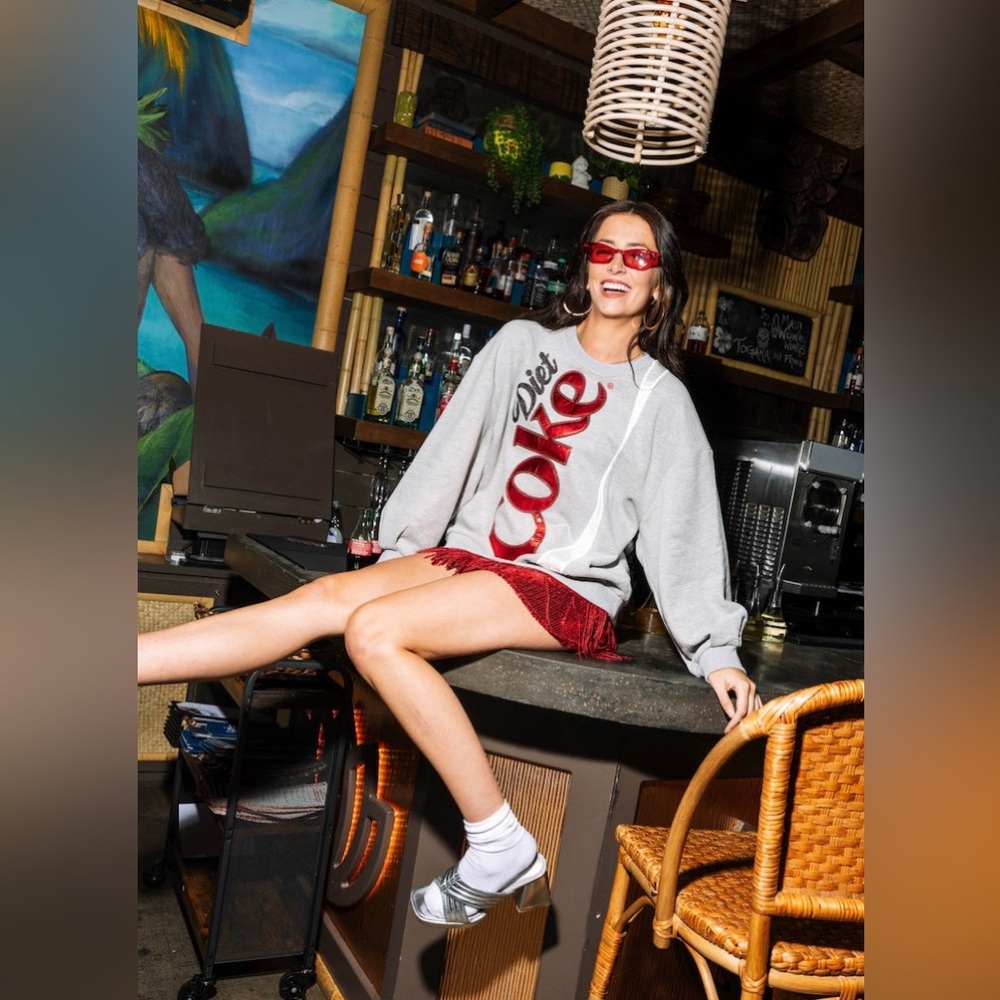 Grey Diet Coke® Sweatshirt by Queen of Sparkles.